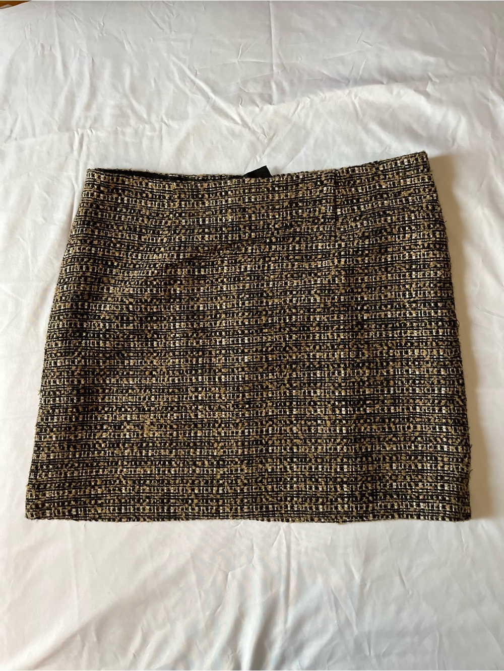 Willi Smith Classic Tweed Mini Skirt in Black and Gold